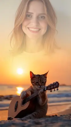 gatinho violonista