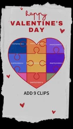 heart puzzle collage