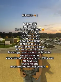 fall stats 🍂 (redone