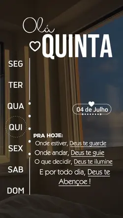 Quinta, 04 de Julho 