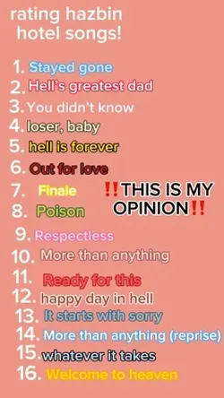 rating hh songs!!