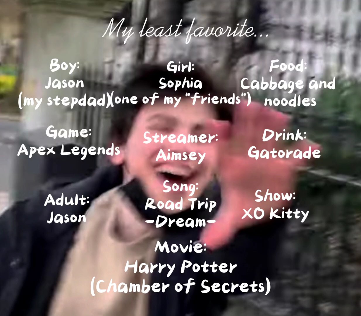 My least favorite...