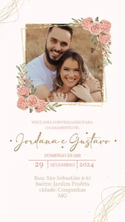 convite de casamento