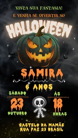 Convite Halloween 