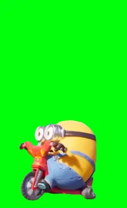minion riding away