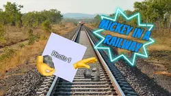 Mickey on a railway๐