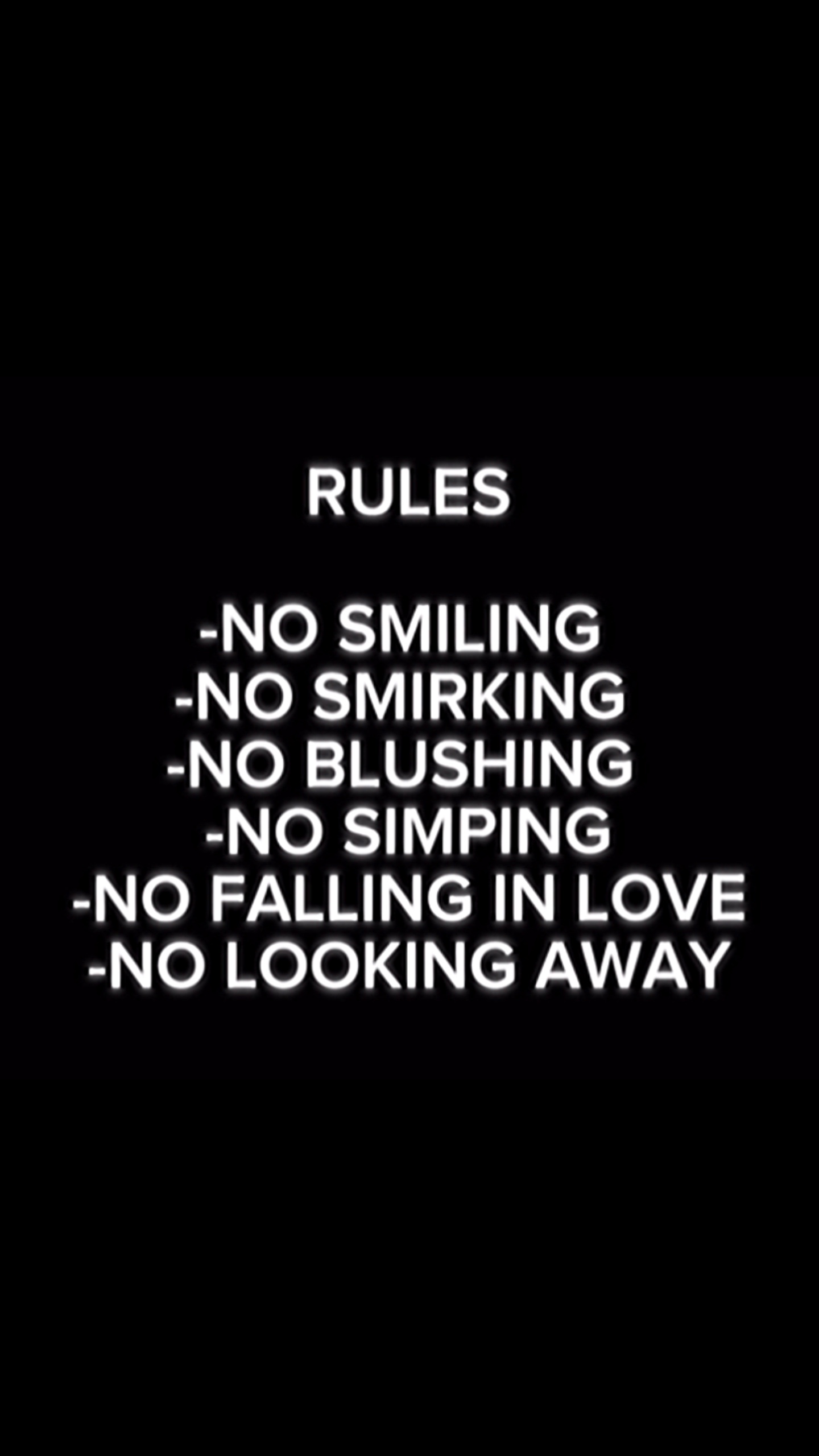 No falling in lov