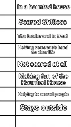 In a haunted hous