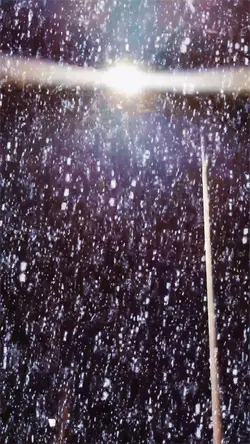 Night snow