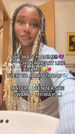 She watch anime