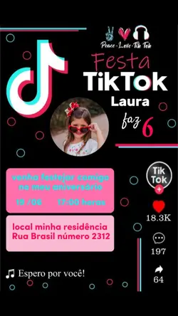 aniversário TIK Tok