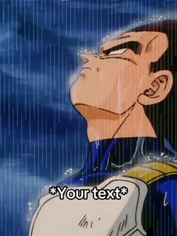 Vegeta in the rain