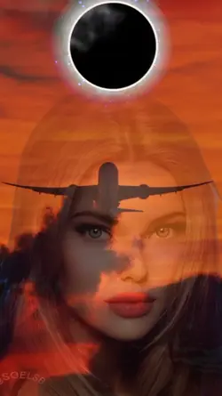 Airplane eclipse 