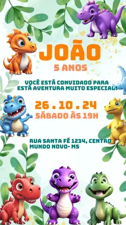 Convite dinossauro 