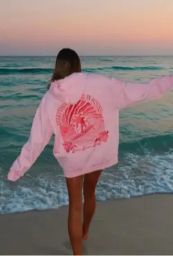 Pink palm puff