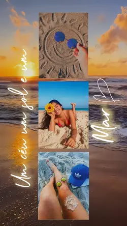 um sol e um mar