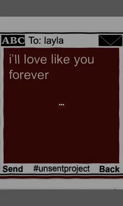 unsent project. 🥹