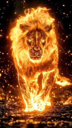 Hot Fire AI Lion
