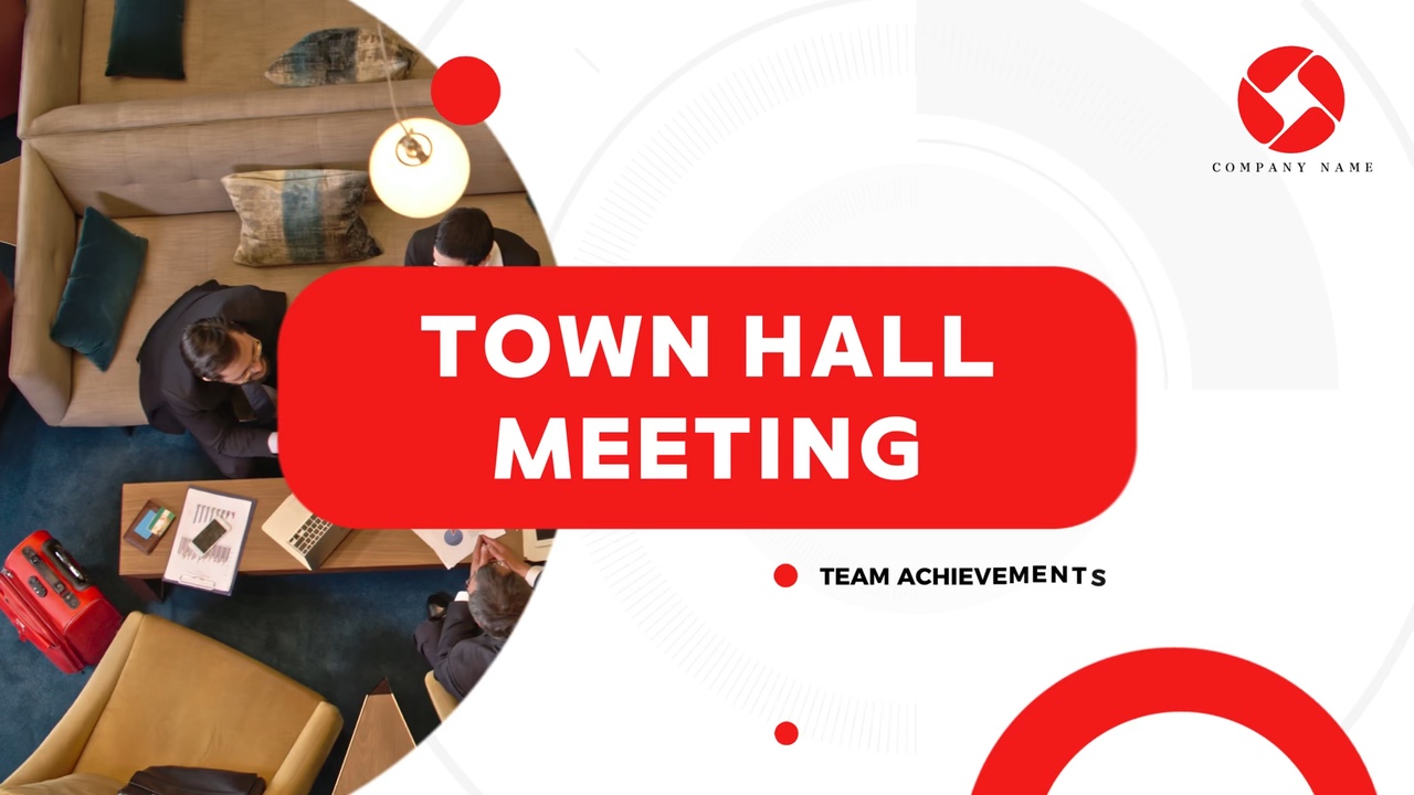 Colorful Style Internal Meeting Promotion Template for Enterprises