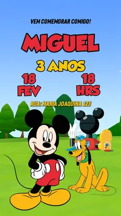 CONVITE MICKEY MOUSE