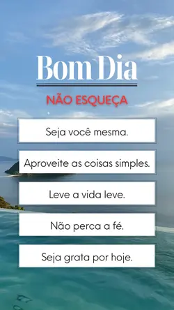 Não esqueça bom dia 