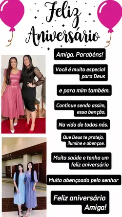 aniversário amiga 
