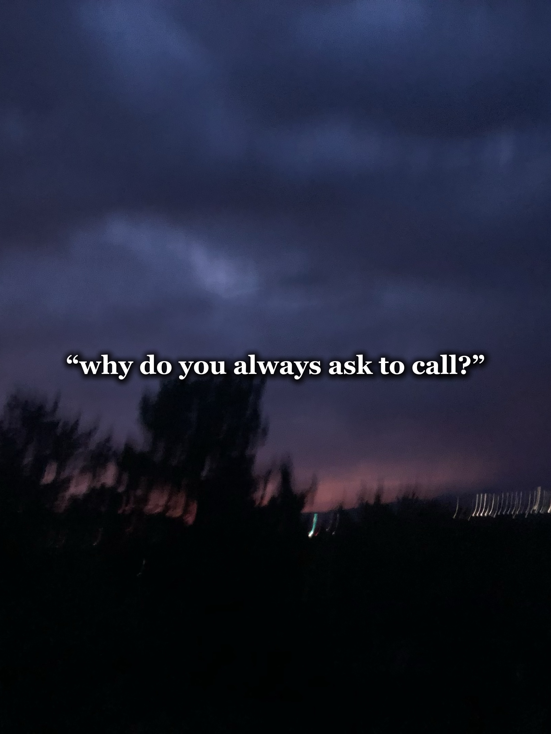 I’m alone.