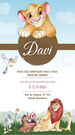 CONVITE REI LEÃO