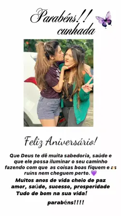 parabéns cunhada