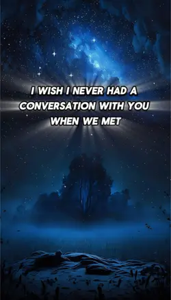 I wish we never meet