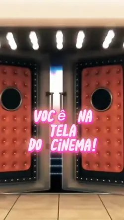 Na tela do cinema. 