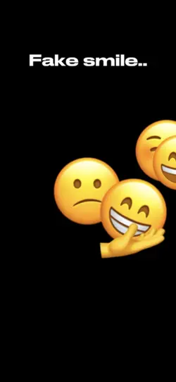 Fake smile..