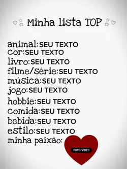 Minha lista TOP