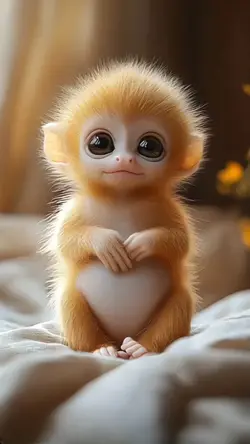 Cute tiny Ai monkey