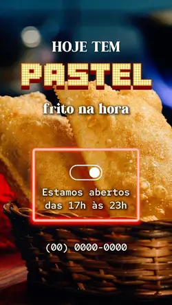 Hoje tem pastel 