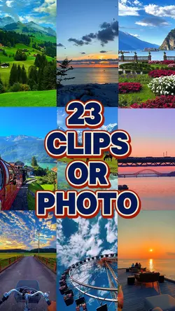 23 clips or photo