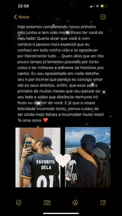 primeiro mês juntos 