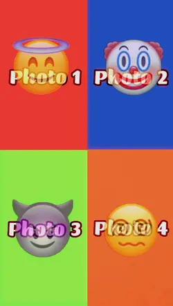 4 emojis, 4 images