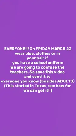 March 22 wear BLUE