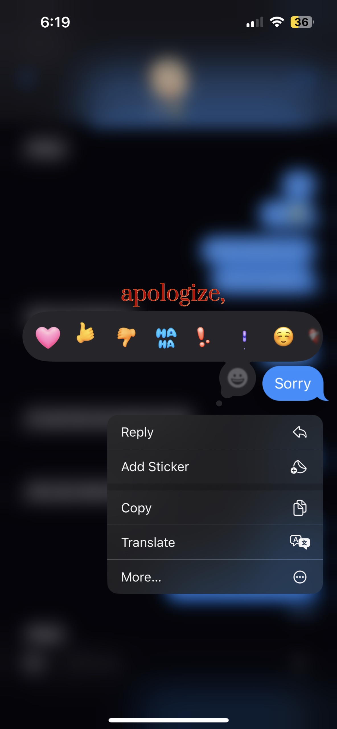 Excusez-vous.