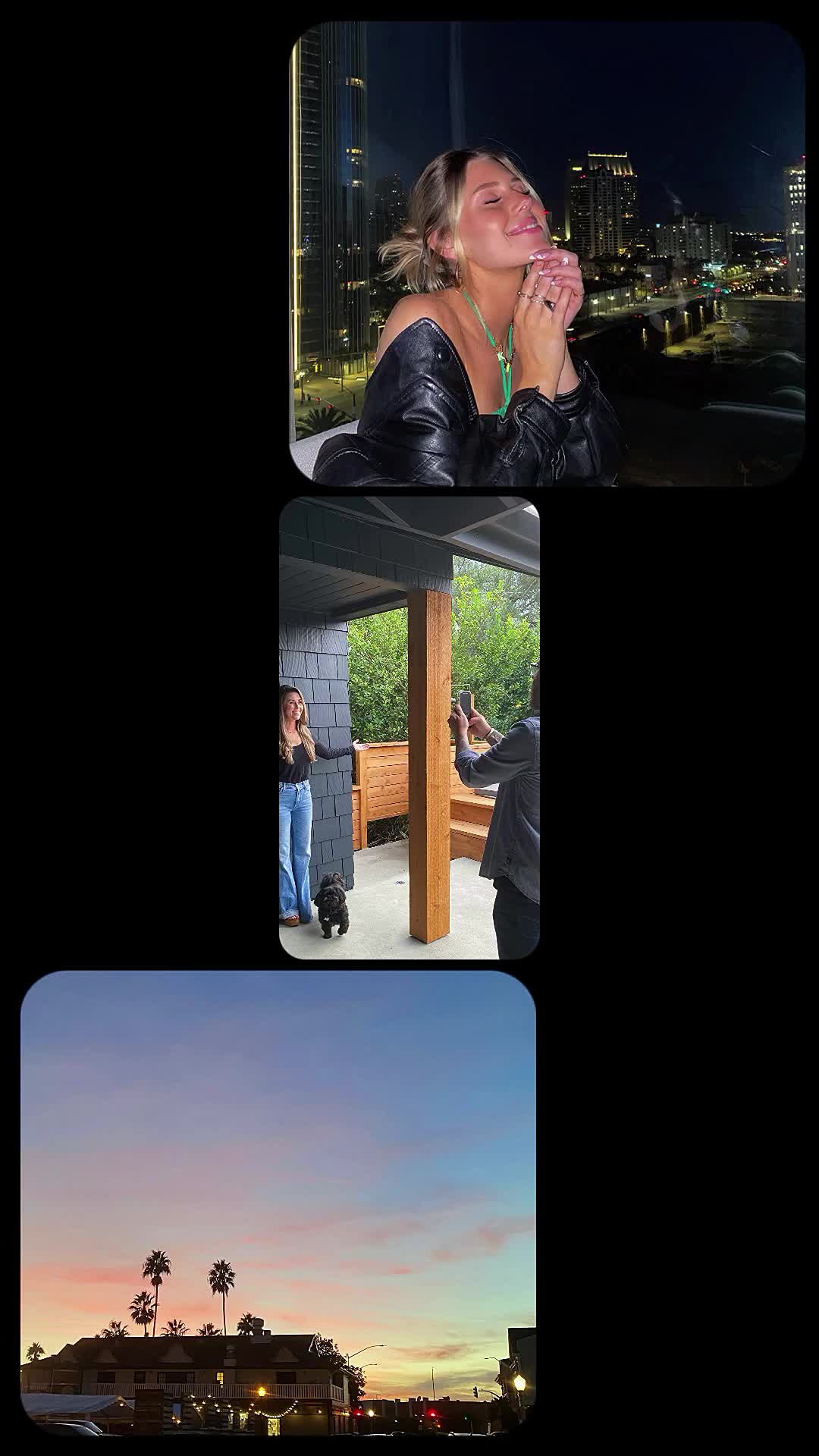 Parede de fotos rotativas