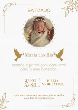 convite batizado 