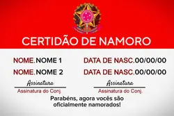 Certidão de namoro 