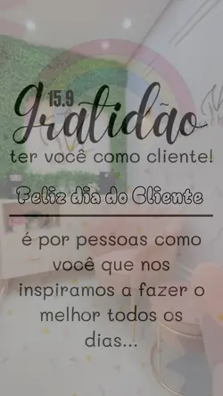 • Feliz dia, cliente