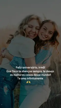 Parabéns irmã