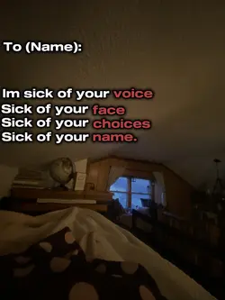 Sick of you