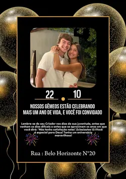 convite aniversário 