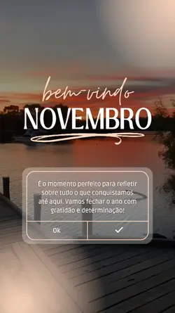 Bem vindo novembro 