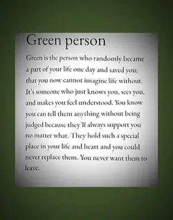 Green person 💚