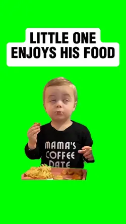 KID ENJOYS HIS FOOD
